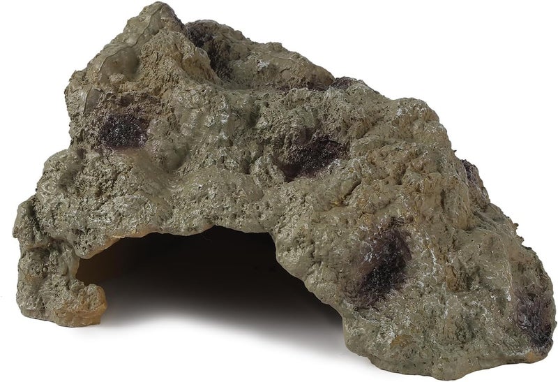 IBWell Resin Leopard Gecko Hide, True to Nature Reptile Rock for Bearded Dragon Hideout Snake Hides for Ball Pythons, Tortoise House Terrarium DÉCor - Meidum - Image 1